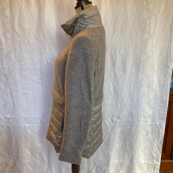 Renuar Women's coat, Grey fleece and down, medium. - Picture 3 of 10